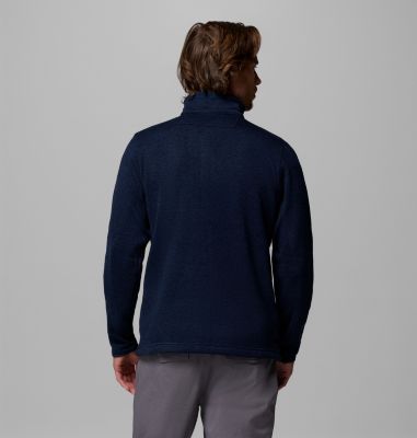 Men's Sweater Weather II Fleece Jacket, Color: Collegiate Navy Heather, image 6