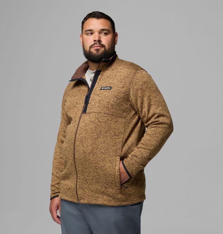 Men's Sweater Weather Full Zip Jacket - Big, Color: Tobacco Heather, image 4
