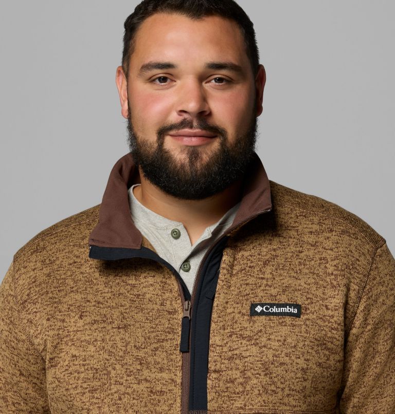 Men's Sweater Weather Full Zip Jacket - Big, Color: Tobacco Heather, image 6