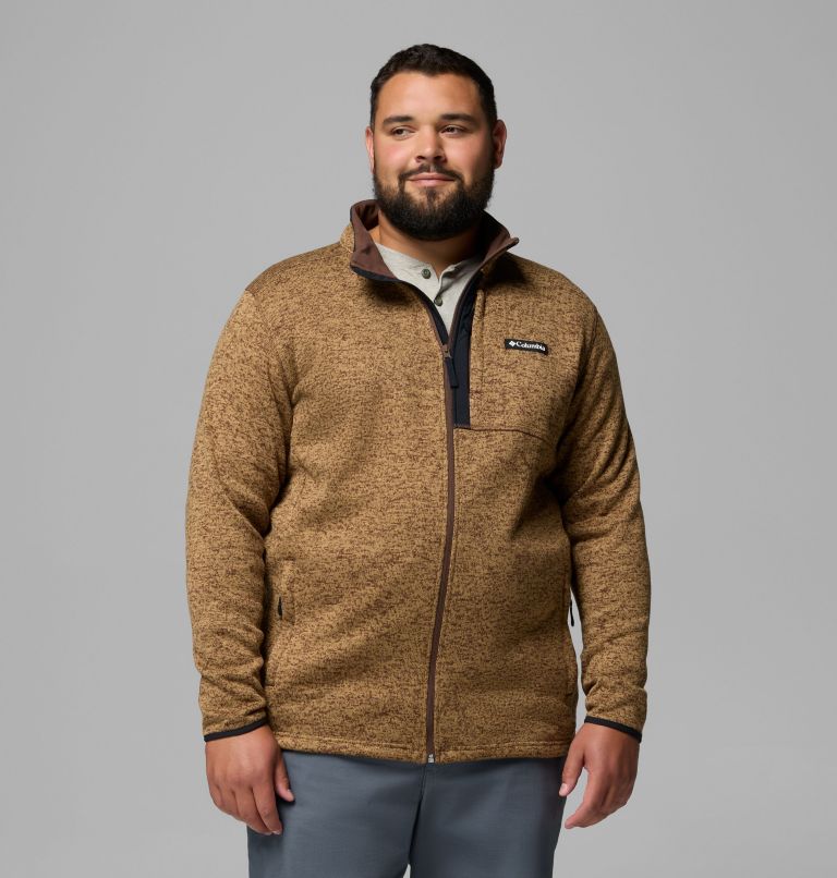 Men's Sweater Weather Full Zip Jacket - Big, Color: Tobacco Heather, image 1