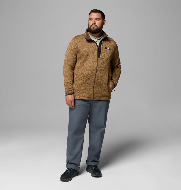 Men's Sweater Weather Full Zip Jacket - Big, Color: Tobacco Heather, image 2