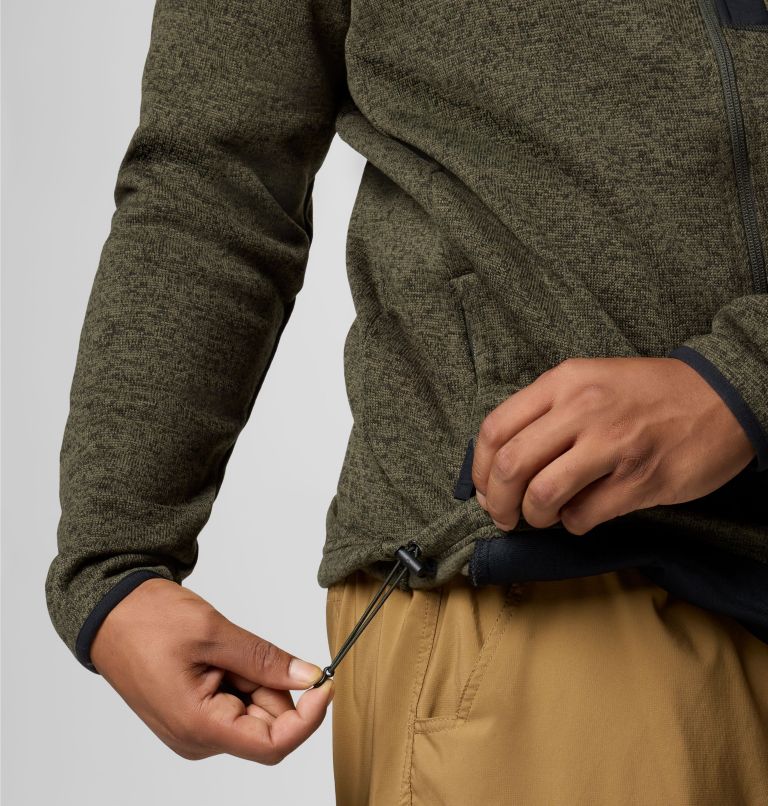 Manteau à fermeture éclair pleine longueur Sweater Weather pour hommes – Tailles fortes, Color: Greenscape Heather, image 5