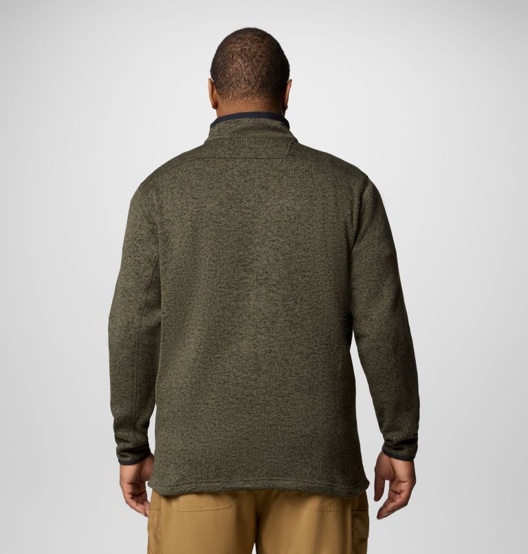 Manteau à fermeture éclair pleine longueur Sweater Weather pour hommes – Tailles fortes, Color: Greenscape Heather, image 2