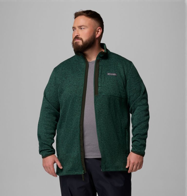 Men's Sweater Weather Full Zip Jacket - Big, Color: Rain Forest Heather, image 5