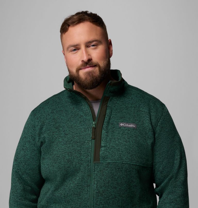 Men's Sweater Weather Full Zip Jacket - Big, Color: Rain Forest Heather, image 6