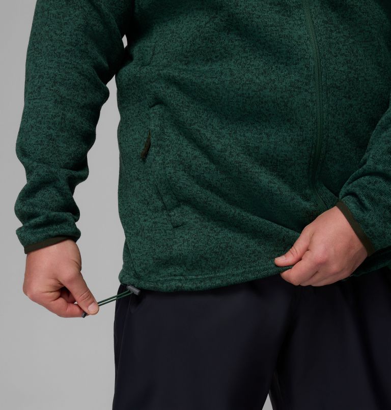 Men's Sweater Weather Full Zip Jacket - Big, Color: Rain Forest Heather, image 7