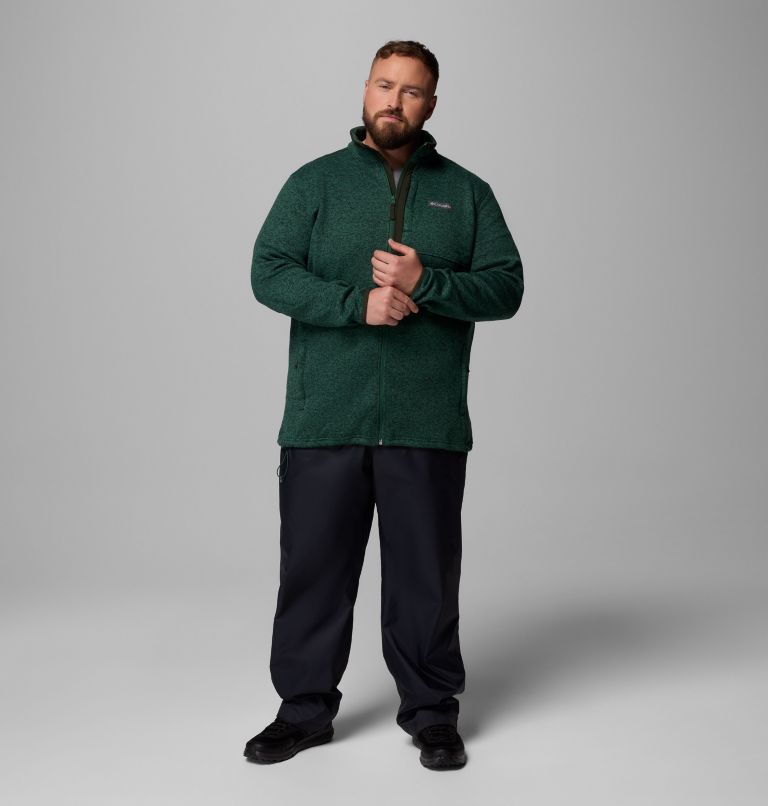 Men's Sweater Weather Full Zip Jacket - Big, Color: Rain Forest Heather, image 2