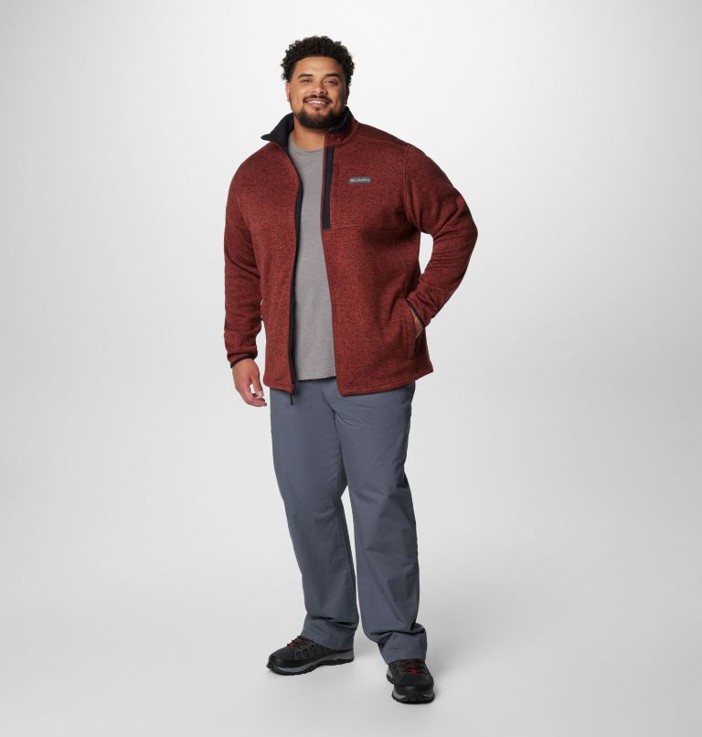 Manteau à fermeture éclair pleine longueur Sweater Weather pour hommes – Tailles fortes, Color: Spice Heather, image 3