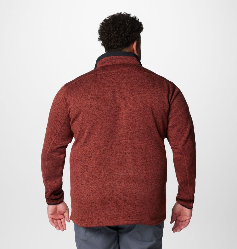 Manteau à fermeture éclair pleine longueur Sweater Weather pour hommes – Tailles fortes, Color: Spice Heather, image 2