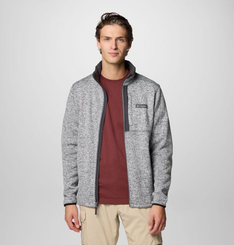 Men's Sweater Weather Full Zip Jacket - Tall, Color: City Grey Heather, image 7