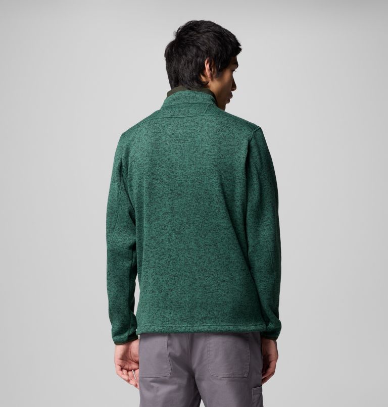 Men's Sweater Weather Full Zip Jacket - Tall, Color: Rain Forest Heather, image 3