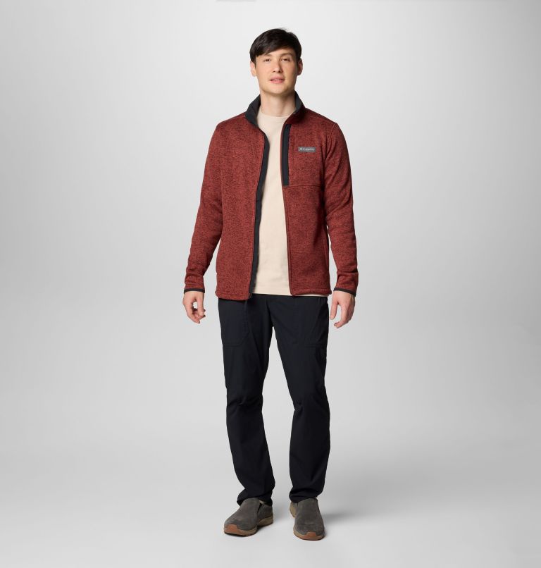 Men's Sweater Weather Full Zip Jacket - Tall, Color: Spice Heather, image 3