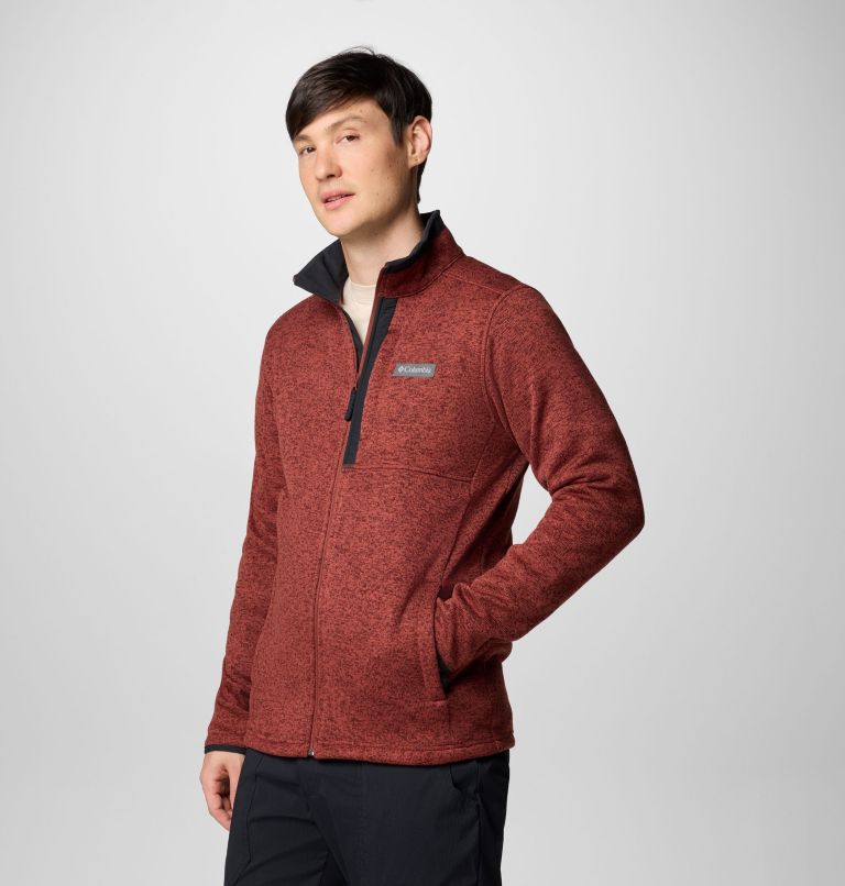 Men's Sweater Weather Full Zip Jacket - Tall, Color: Spice Heather, image 4