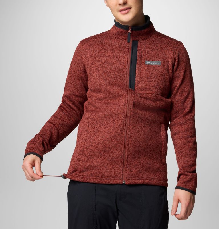 Men's Sweater Weather Full Zip Jacket - Tall, Color: Spice Heather, image 7