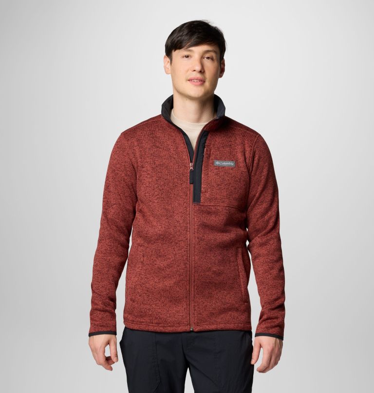 Men's Sweater Weather Full Zip Jacket - Tall, Color: Spice Heather, image 1