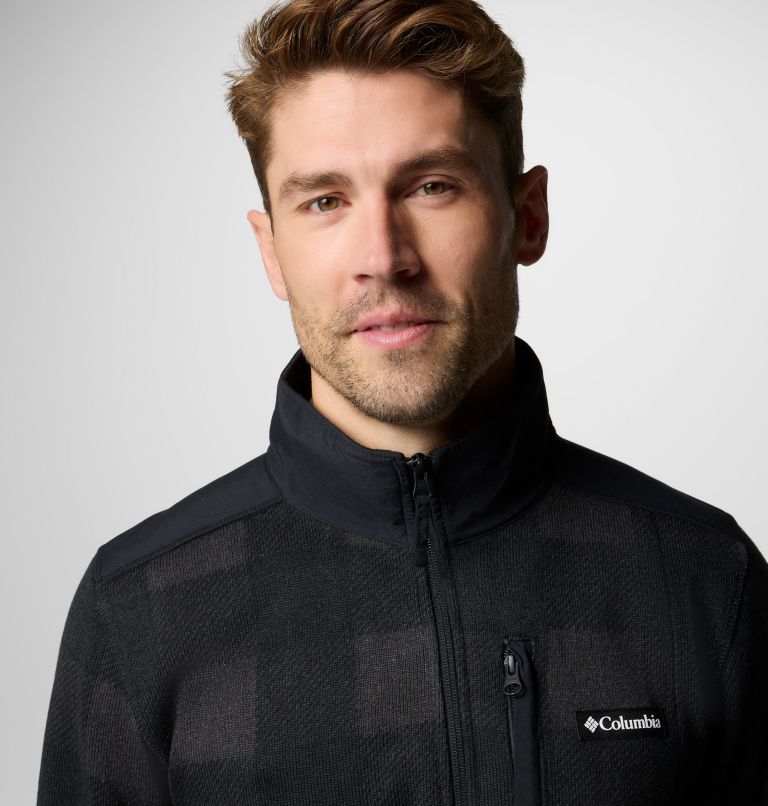 Chandail imprimé à demi-fermeture éclair Sweater Weather II pour hommes, Color: Black Buffalo, Check Print, Shark Black, image 5