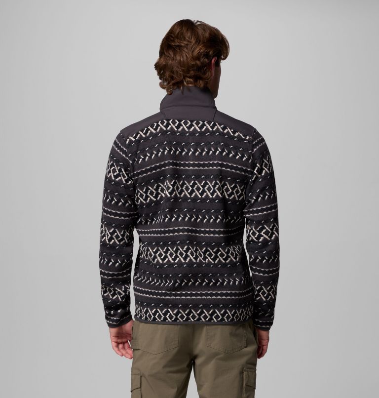 Men's Sweater Weather II Printed Half Zip Pullover, Color: Shark KnitKnot, image 3