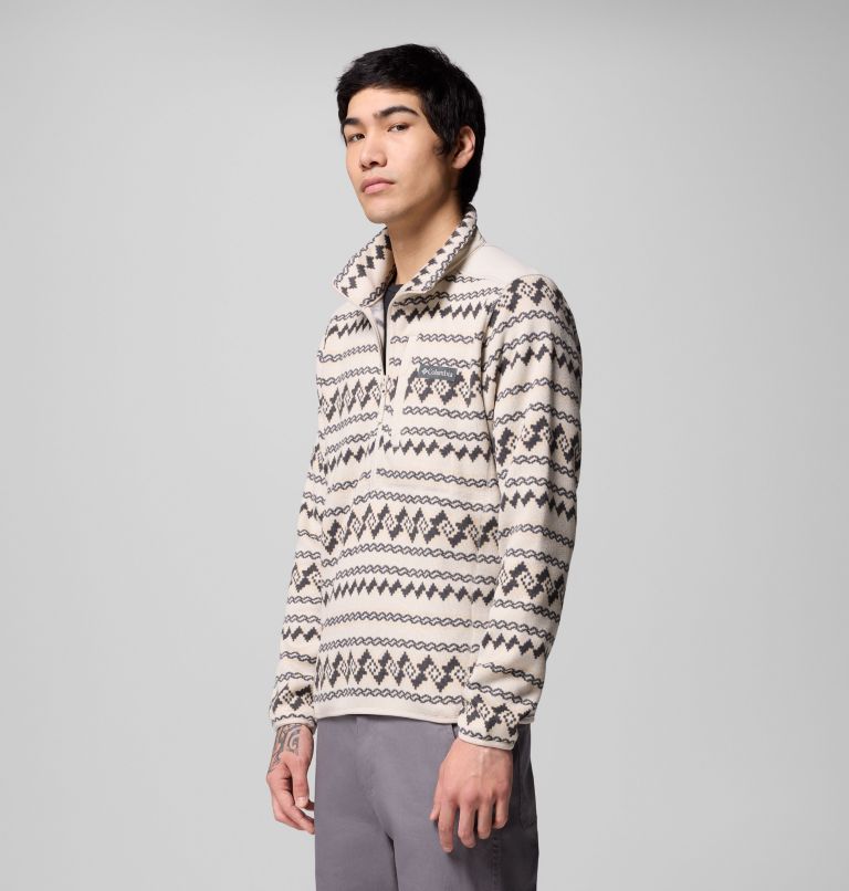 Men's Sweater Weather II Printed Half Zip Pullover, Color: Dark Stone KnitKnot, image 4