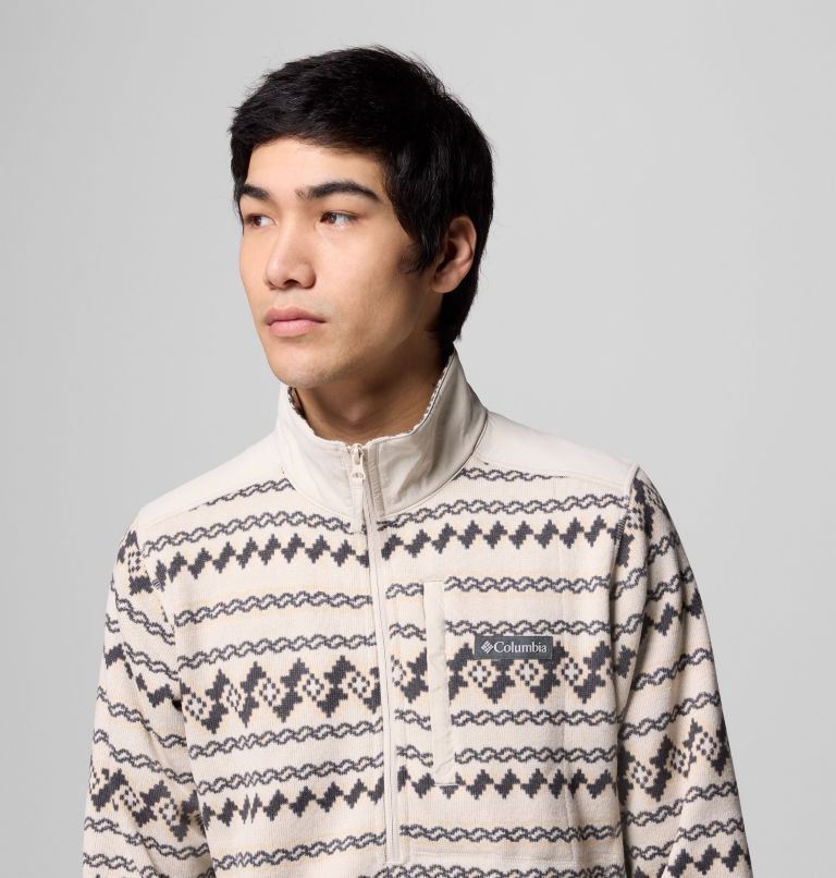 Men's Sweater Weather II Printed Half Zip Pullover, Color: Dark Stone KnitKnot, image 5