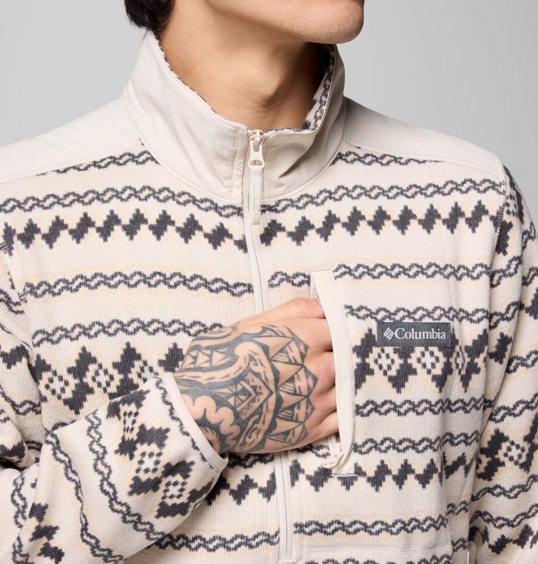 Men's Sweater Weather II Printed Half Zip Pullover, Color: Dark Stone KnitKnot, image 6