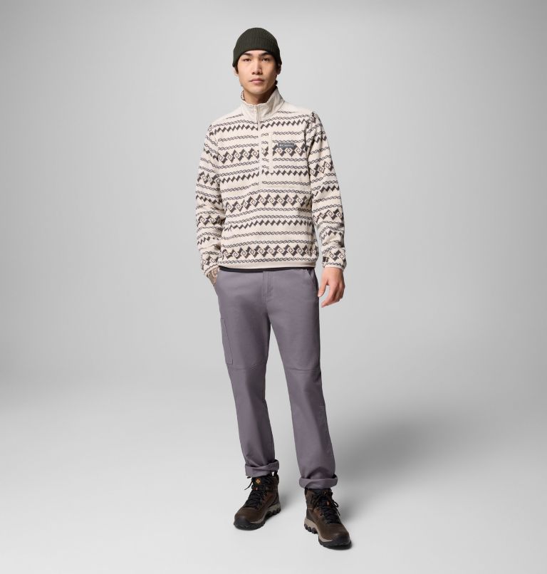Men's Sweater Weather II Printed Half Zip Pullover, Color: Dark Stone KnitKnot, image 2