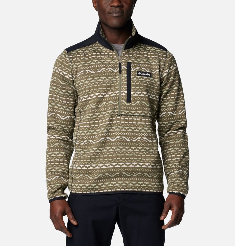 Green half zip fleece sale