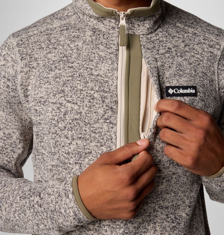 Men's Sweater Weather Half Zip Pullover, Color: Dark Stone Heather, image 6