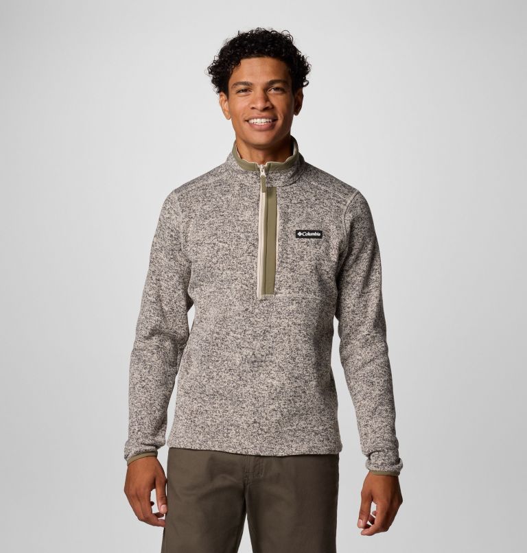 Men's Sweater Weather Half Zip Pullover, Color: Dark Stone Heather, image 1