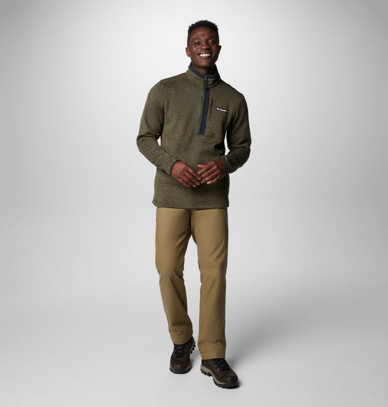 Men's Sweater Weather Half Zip Pullover, Color: Greenscape Heather, image 3