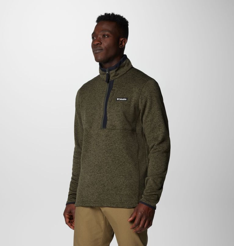 Men's Sweater Weather Half Zip Pullover, Color: Greenscape Heather, image 4