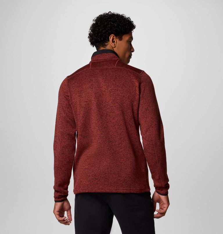 Men's Sweater Weather Half Zip Pullover, Color: Spice Heather, image 2