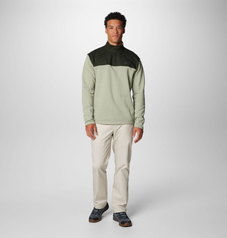 Men's Pitchstone Overlay Half Snap Pullover, Color: Safari, Greenscape, image 3