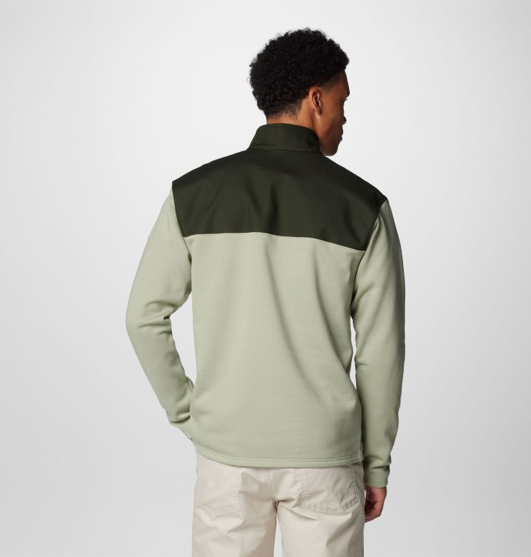 Men's Pitchstone Overlay Half Snap Pullover, Color: Safari, Greenscape, image 2