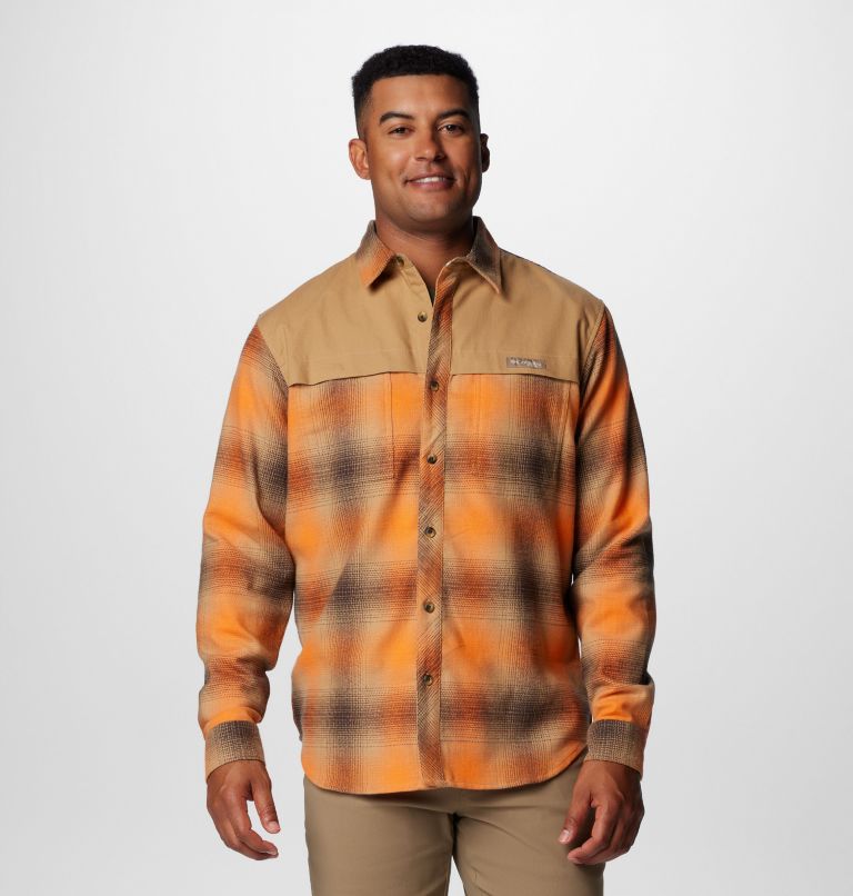 Men's Roughtail Utility Over Shirt, Color: Sahara Blurred Buck Plaid, Sahara, image 1