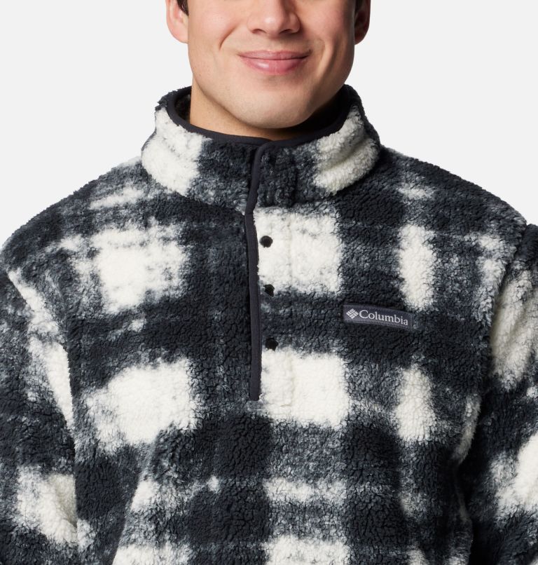 Men's Rugged Ridge Half Snap Fleece Pullover, Color: Chalk Omblur, image 4