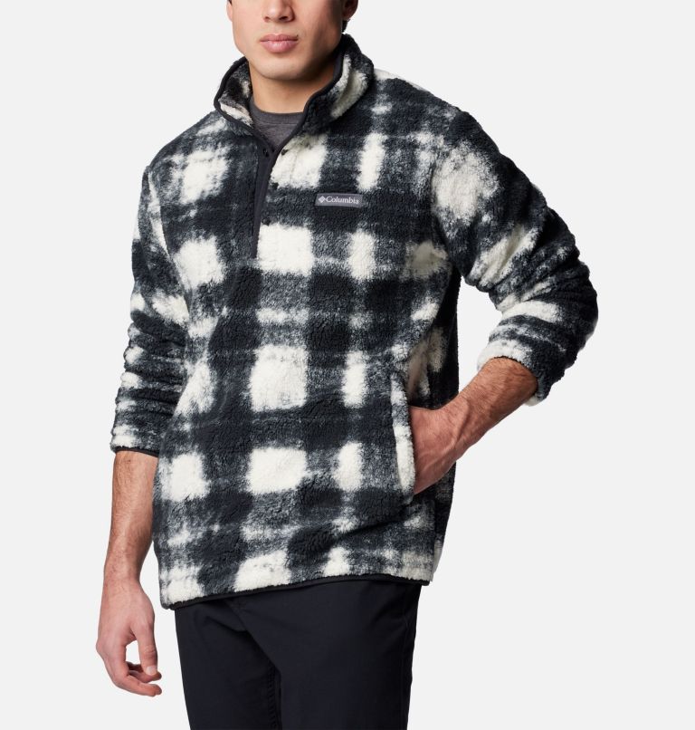 Men's Rugged Ridge Half Snap Fleece Pullover, Color: Chalk Omblur, image 5