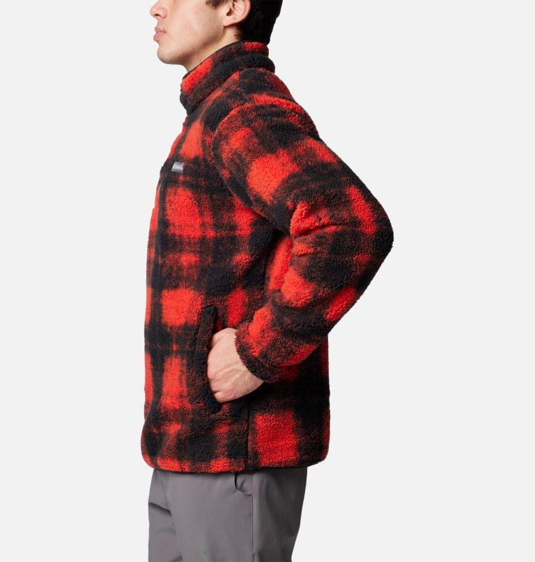Rugged Ridge III Sherpa Half Snap Fleece mit Print für Männer, Color: Sail Red Omblur, image 3