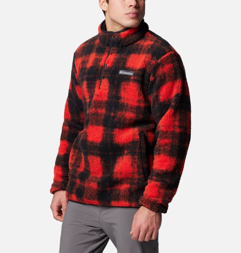 Rugged Ridge III Sherpa Half Snap Fleece mit Print für Männer, Color: Sail Red Omblur, image 5