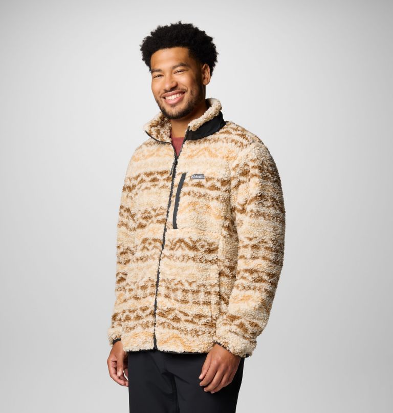 Men's Winter Pass II Fleece Jacket, Color: Dark Stone, Delta Madras Multi, image 4