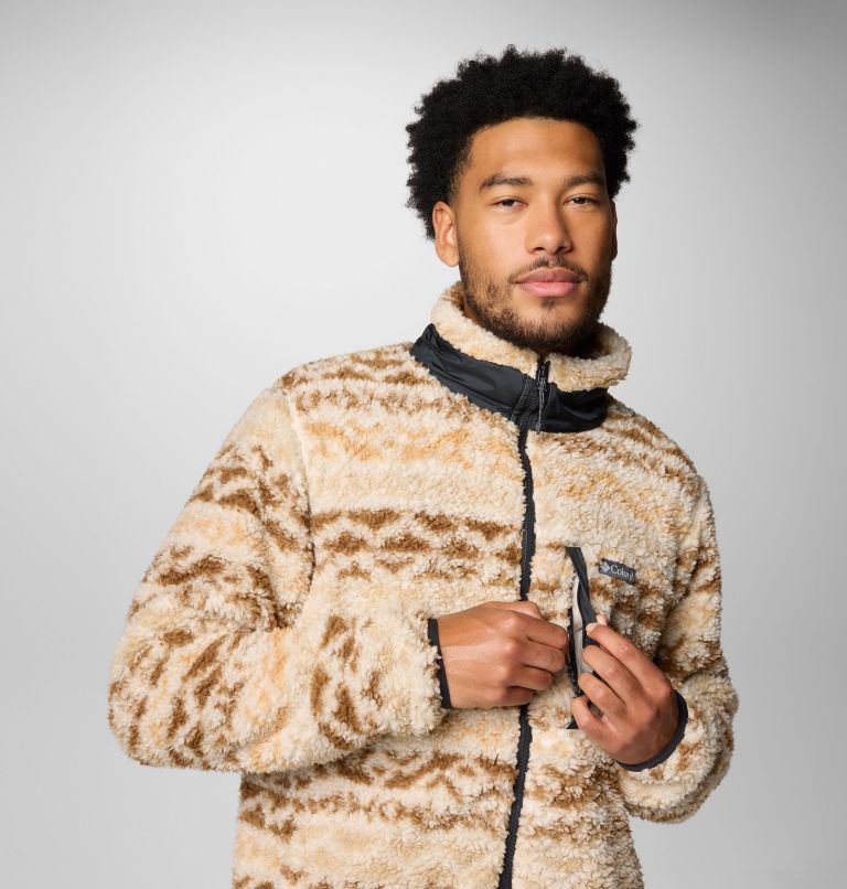 Men's Winter Pass II Fleece Jacket, Color: Dark Stone, Delta Madras Multi, image 5