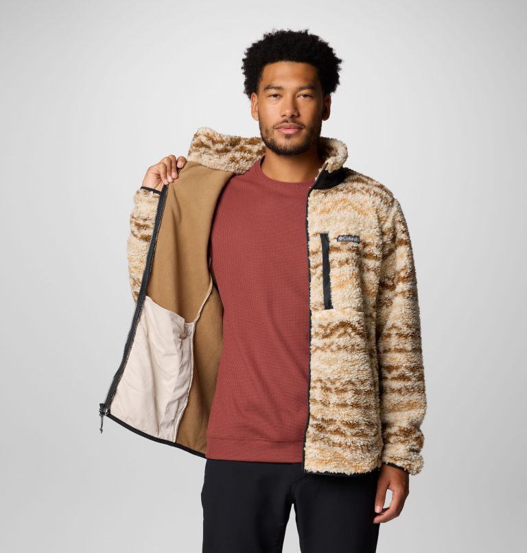 Men's Winter Pass II Fleece Jacket, Color: Dark Stone, Delta Madras Multi, image 6