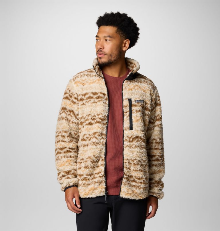 Men's Winter Pass II Fleece Jacket, Color: Dark Stone, Delta Madras Multi, image 7