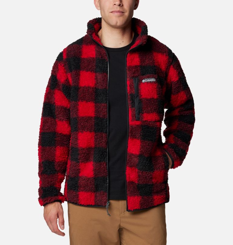 Red columbia fleece jacket sale