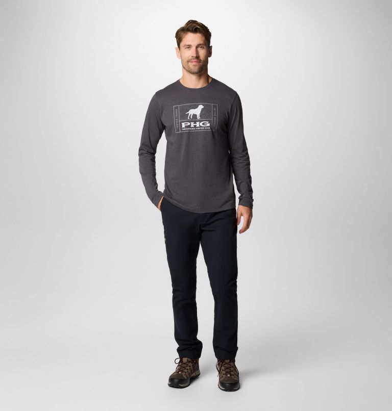 Men's PHG Tough Line Long Sleeve Shirt, Color: Black Heather, Tough Mutt, image 3