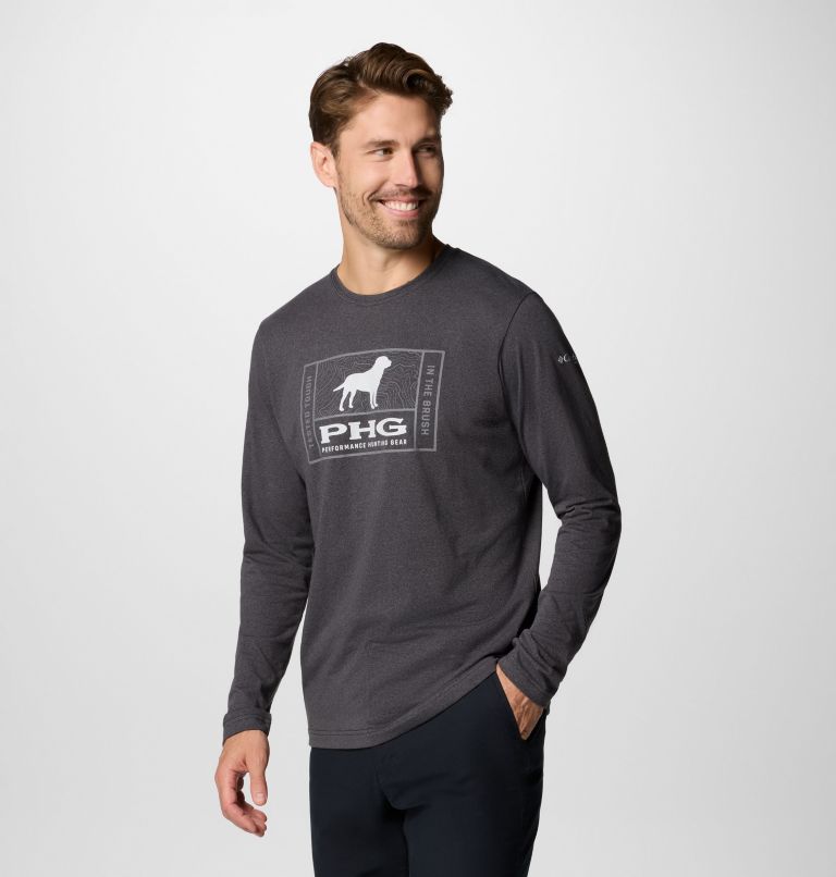 Men's PHG Tough Line Long Sleeve Shirt, Color: Black Heather, Tough Mutt, image 4