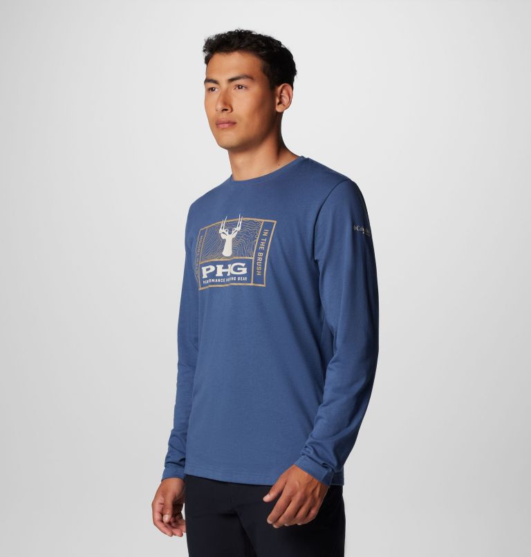 Men's PHG Tough Line Long Sleeve Shirt, Color: Zinc Heather, Tough Buck, image 4