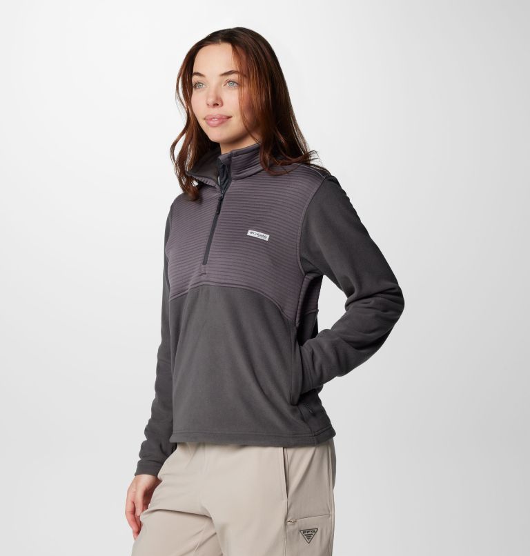 Women's PFG Uncharted Half Zip Fleece Pullover, Color: Shark, image 4