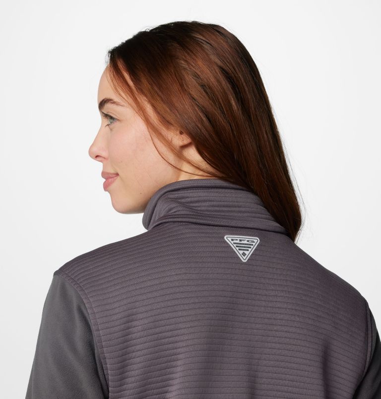 Women's PFG Uncharted Half Zip Fleece Pullover, Color: Shark, image 6