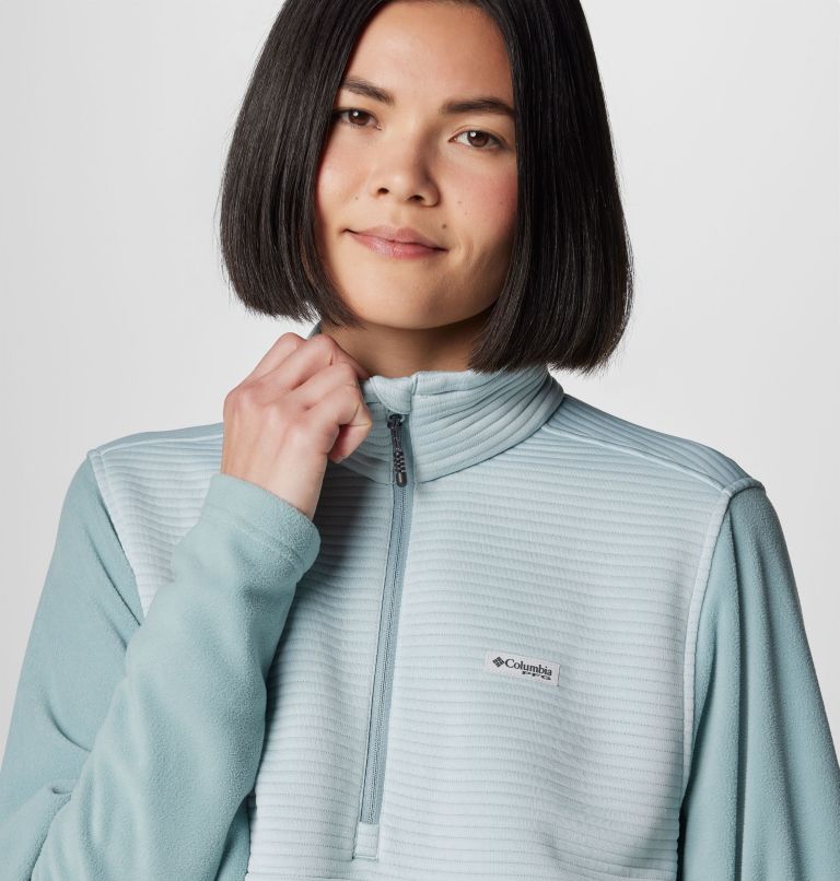 Women's PFG Uncharted Half Zip Fleece Pullover, Color: Crushed Blue, image 5
