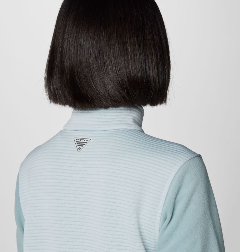 Women's PFG Uncharted Half Zip Fleece Pullover, Color: Crushed Blue, image 6